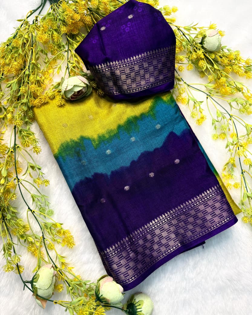 Charming Bandhej Print Saree in Soft Lemon Yellow Tone for Everyday Elegance