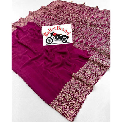 Classy Pink Ajrakh Print Saree to Enhance Your Traditional Wardrobe