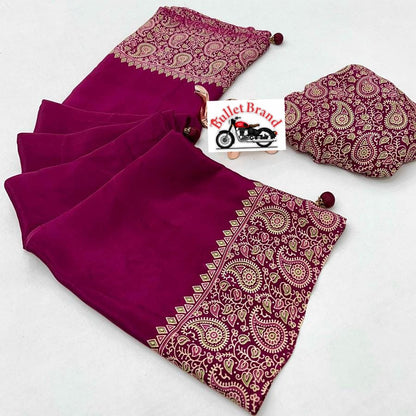 Classy Pink Ajrakh Print Saree to Enhance Your Traditional Wardrobe