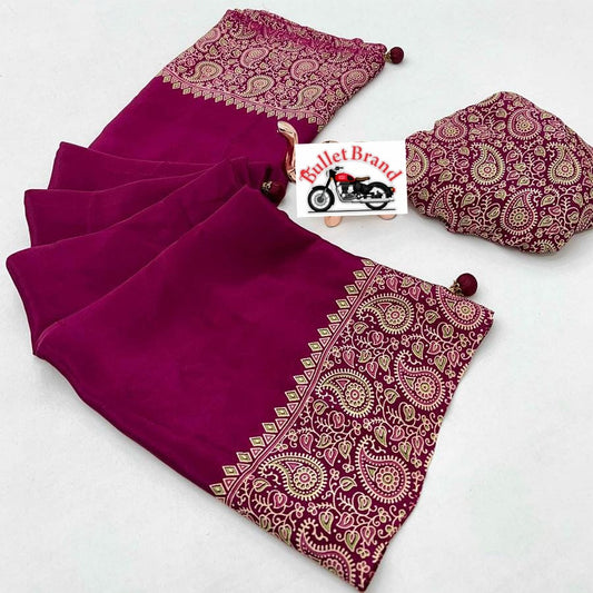Classy Pink Ajrakh Print Saree to Enhance Your Traditional Wardrobe