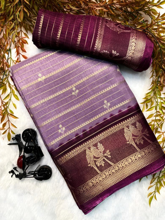 Modern Kalamkari Artwork Saree in Fresh Lavender Color for Trendy Ethnic Styling