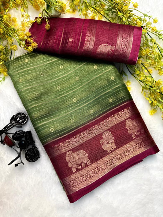 Heritage Kalamkari Print Saree in Royal Pista Green Color for Authentic Traditional Charm